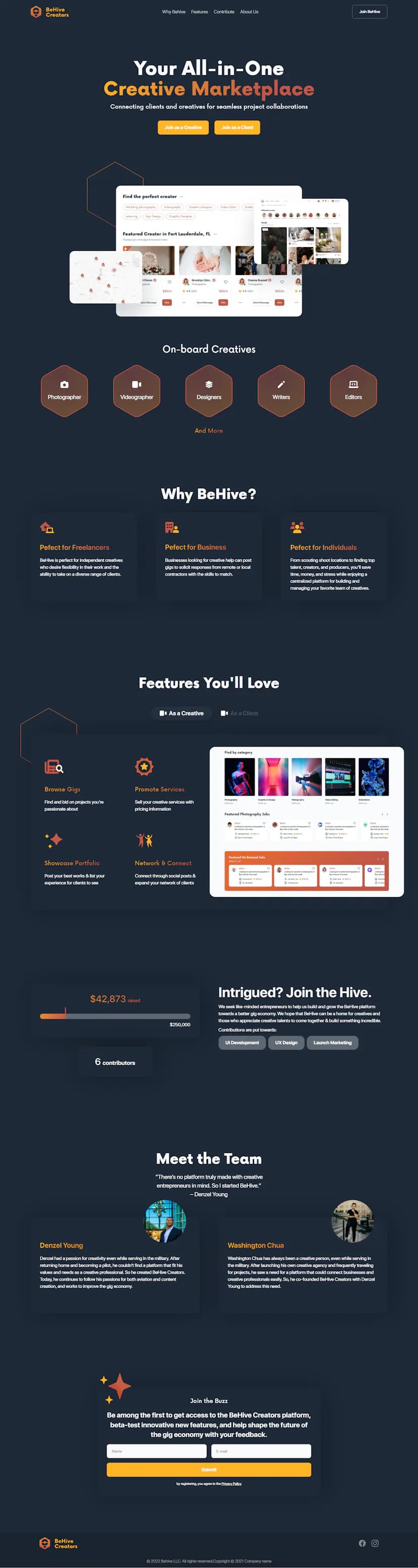 BeHive Creators Site Thumbnail